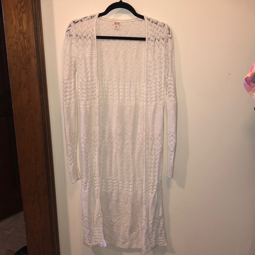 Long White Cardigan